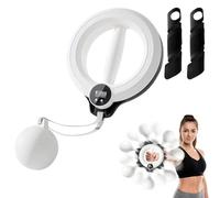Infinity Hoop for Arms and Shoulder Exercise Equipment, 360° Smart Flabby Arm Exerciser with Digital Tracker, 1.21lbs PC Hand-Crank Forearm Workout for Upper Body Toning (White,Smart)