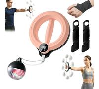 Infinity Hoop For Arms & Shoulder Exercise Equipment, Infinity Hoop Arm Trainer, 360° Smart Flabby Arm Exerciser With Digital Tracker, Hand-Crank Forearm Workout For Upper Body Toning (With LED-D)