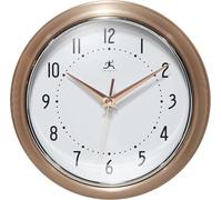 Infinity Instruments Retro Wall Clock for Living Room - Silent & Small Kitchen Clock - Vintage Horloge Murale for Retro Decor, Modern Accent, Living Room Display, Decorative Home - Circle Copper