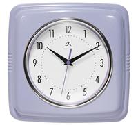 Infinity Instruments Retro Wall Clock for Living Room - Silent & Small Kitchen Clock - Vintage Horloge Murale for Retro Decor, Modern Accent, Living Room Display, Decorative Home Style - Lilac