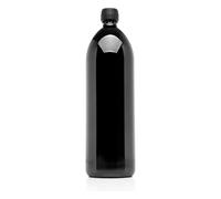 Infinity Jars 1 Litre (1010ml) Round Ultraviolet Large Glass Water Bottle | Smell-proof 34 fl oz dark glass bottle, preserves freshness, durable and reusable for juice, oil, kombucha, vinegar