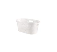 | Infinity Laundry Basket, 40 L, White, 58.5 x 38 x 26.5 cm, Recycled Plastic