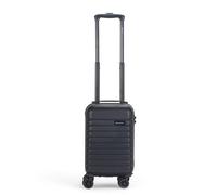 Infinity Leather 15 Inch Black Lightweight Travel Cabin Bag Carry On Approved Suitcase ABS Shell Protection Water Resistant & Safe Locking System Easyjet Free Under seat Luggage (45 x 25 x 20 cm)