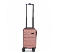Infinity Leather 15 Inch Rose Gold Lightweight Travel Cabin Bag Carry On Approved Suitcase ABS Shell Protection Water Resistant & Safe Locking System Easyjet Free Under seat Luggage (45 x 25 x 20 cm)