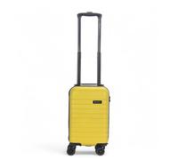 Infinity Leather 15 Inch Yellow Lightweight Travel Cabin Bag Carry On Approved Suitcase ABS Shell Protection Water Resistant & Safe Locking System Easyjet Free Under seat Luggage (45 x 25 x 20 cm)