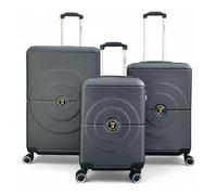 Infinity Leather 3 Piece Luggage Sets Hard Shell ABS Lightweight Travel Cabin Case Holiday Suitcase Bags (3 Pcs Set)