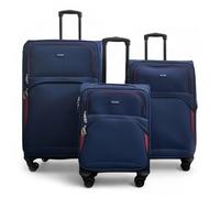 Infinity Leather 3 Piece Luggage Sets Soft Shell Lightweight Expandable Nylon Travel Cabin Case Holiday Suitcase Bags (3 Pcs Set Including Cabin,M,L)