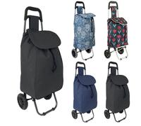 Infinity Leather 40L Lightweight Wheeled Folding Durable Cart Strong Grocery Bag Shopping Trolley In Grey Grey One Size