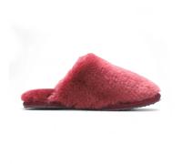 Infinity Leather Aurora - Women's Sheepskin Fluffy Slippers - Burgundy - EU 39