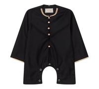 Infinity Leather Baby Boys Omani Eid Black Thobe Saudi Emirati Jubba Robe Romper