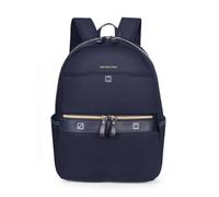 Infinity Leather Backpack Rucksack 40 X 30 X 14 Cm Underseat Travel Cabin Bag For Ryanair, Easy Jet In Blue Blue One Size