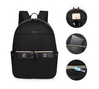 Infinity Leather Backpack Rucksack 40 X 30 X 14 Cm Underseat Travel Cabin Bag For Ryanair, Easy Jet In Black Black One Size