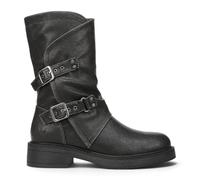 Infinity Leather Blow Fish Venice-2 Women's Moto Mid-Calf Biker High Boots