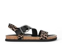Infinity Leather Blowfish Malibu Women's Lance Leopard Brown Footbed Sandals
