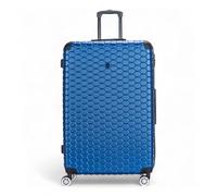 Infinity Leather Blue Suitcase X-Large 32-Inch Hard Shell ABS Lightweight Durable Trolley Travel Cabin Holiday Luggage Bags (XL(87cm 135L))