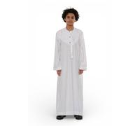 Infinity Leather Boy's Eid Moroccan Jubba Robe Djellaba Ramadan Eid Thobe - K-HM11 in White | Size: 12-13 Years Infinity Leather White 12-13 Years