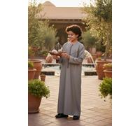 Infinity Leather Boy's Eid Moroccan Thobe Robe Djellaba Ramadan Eid Jubba-LFS-K-HM10 in Beige | Size: 10-11 Years Infinity Leather Beige 10-11 Years