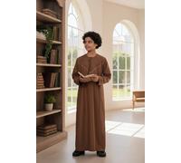Infinity Leather Boy's Eid Moroccan Thobe Robe Djellaba Ramadan Eid Jubba-LFS-K-HM10 in Light Brown | Size: 13-14 Years Infinity Leather Light Brown 13-14 Years