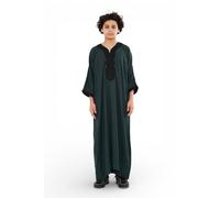 Infinity Leather Boy's Moroccan Thobe Jubba Robe Eid Djellaba Gandoura - K-HM62 in Green | Size: 5-6 Years Infinity Leather Green 5-6 Years