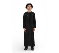 Infinity Leather Boy's Ramadan Moroccan Jubba Robe Djellaba Kaftan Eid Thobe - K-TT-006 in Black | Size: 11-12 Years Infinity Leather Black 11-12 Years