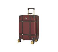 Infinity Leather Burgundy Cabin Suitcase 55 x 35 x 22 cm Lightweight Hard Shell Luggage Suitable for Easyjet, Ryaniar, Jet 2 Paid Carry on