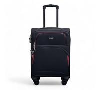 Infinity Leather Cabin Carry on Suitcase 20" 4 Wheels Spinner 3-Digit Combination Lock Soft Shell Luggage Hand Luggage Flight Bag for EasyJet Ryanair Birtish Airways and All Other Airlines 54x38x21