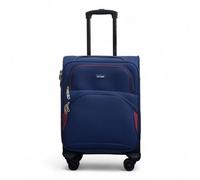 Infinity Leather Cabin Carry on Suitcase 20" 4 Wheels Spinner 3-Digit Combination Lock Soft Shell Luggage Hand Luggage Flight Bag for EasyJet Ryanair Birtish Airways and All Other Airlines 54x38x21