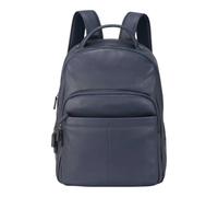 Infinity Leather Capri - Genuine Leather Backpack - Navy - 32 x 40 x 17 cm