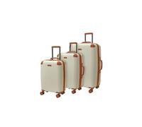Infinity Leather Carnaby Abs Hard Shell Classic Suitcase Cabin Luggage In Cream Cream