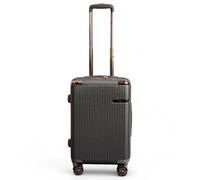 Infinity Leather Champangne Carry on Suitcase 20-Inch Small Hard Shell Lightweight Durable Travel Cabin Luggage with Double Spinner Wheels TSA Lock, (S(55cm 39L))