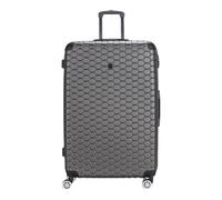 Infinity Leather Charcoal Suitcase X-Large 32-Inch Hard Shell ABS Lightweight Durable Trolley Travel Cabin Holiday Luggage Bags (XL(87cm 135L))