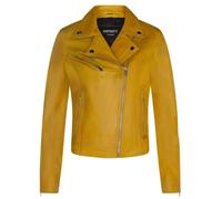 Infinity Leather Classic Leather Brando Biker Jacket-Loughton In Yellow Yellow 14