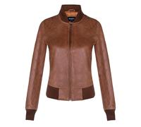 Infinity Leather Classic Ma-1 Leather Bomber Jacket-Newcastle In Tan Tan