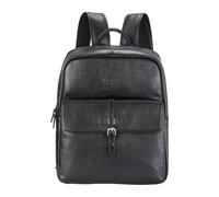 Infinity Leather Cove - Genuine Leather Laptop Backpack - Black - 29.5 x 37.5 x 13 cm