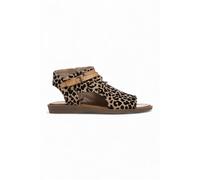 Infinity Leather Denver Blowfish Strappy Low Wedge Sandals In Light Sand Light Sand