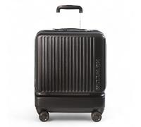 Infinity Leather Durable EasyJet Ryanair 39 x 26 x 51.5 cm Front Open Cabin Luggage Travel Suitcase in Black Infinity Leather Black Cabin