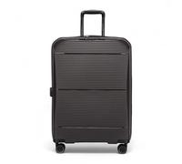 Infinity Leather Expandable Grey Suitcase Large 28-Inch Hard Shell Lightweight Durable Travel Cabin Luggage Bags with TSA Lock (L(78cm 110L))
