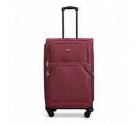 Infinity Leather Expandable Medium Suitcase 24" Lightweight Soft Shell Luggage 4 Wheels Spinner 3-Digit Combination Lock Luggage for 15 to 20kg