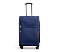 Infinity Leather Expandable Medium Suitcase 24" Lightweight Soft Shell Luggage 4 Wheels Spinner 3-Digit Combination Lock Luggage for 15 to 20kg