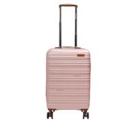 Infinity Leather Expandable Suitcase Trolley Carry On Hand Cabin Luggage Hard Shell ABS Travel Bag Lightweight Robust with TSA Lock (Gold, S(55cm 35L))