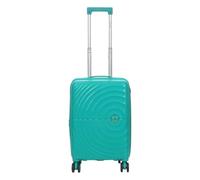 Infinity Leather Expandable Teal Hard Shell Cabin 55 x 37 x 22 cm ABS Suitcase Luggage TSA Lock Suitable for Easyjet, Ryanair