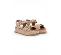 Infinity Leather Faux Leather Platform Sandals - Blowfish Magical In Beige Beige