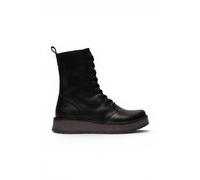 Fly Womens Black RAMI043 Casual Leather Lace-up Ankle Dress Boots
