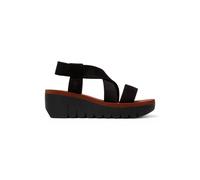 Fly London YABI922FLY Women's Sandal, Black/black/brick