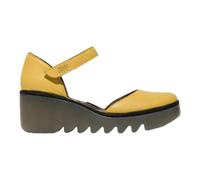 Infinity Leather Fly Women's Yellow BISO305FLY Wedges Sandals Espadrille Stap Heels