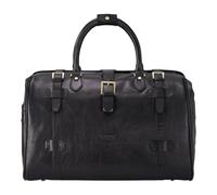 Infinity Leather Genuine Leather Duffle Holdall Vintage Travel Gym Bag - Windsor In Black Black