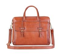 Infinity Leather Genuine Leather Laptop Messenger Crossbody Shoulder Bag - Belmont In Tan Tan One Size