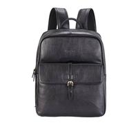 Infinity Leather Genuine Leather Vintage Laptop Backpack Travel Bag - Cove In Black Black