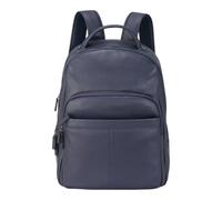 Infinity Leather Genuine Leather Vintage Rucksack Laptop Bag Travel Backpack - Capri in Mid Blue Infinity Leather Mid Blue