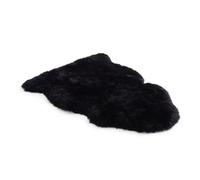 Infinity Leather Genuine Sheepskin Natural Soft Fluffy Real Wool Rug in Black | Size: 90 cm x 60 cm Infinity Leather Black 90 cm x 60 cm